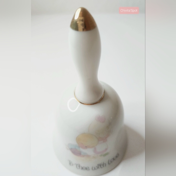 Vintage 1978 Enesco Jonathan & David Precious Moments "To Thee with Love" Bell - Picture 8 of 9